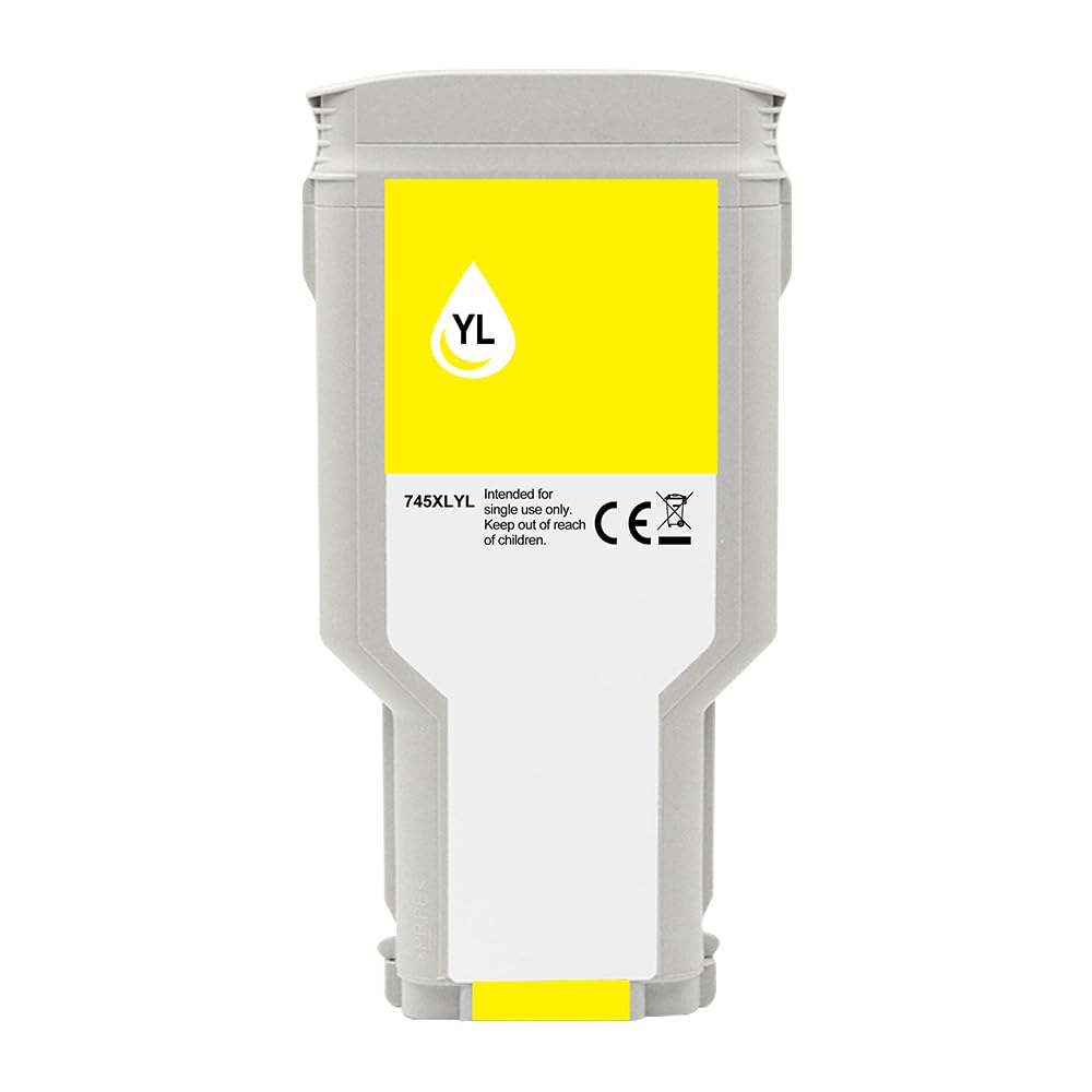Cartuccia d'inchiostro compatibile 745 giallo 300 ml di ricambio per HP 745 XL F9K06A F9K05A F9K04A F9K03A F9K02A F9K01A ad alta resa per stampante DesignJet Z2600 Z5600 Postscript