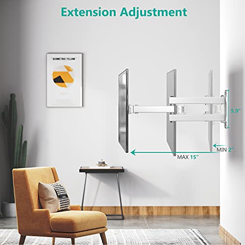 image for WALI TV Wall Mount Articulating LCD Monitor Full Motion 15 inch Extens