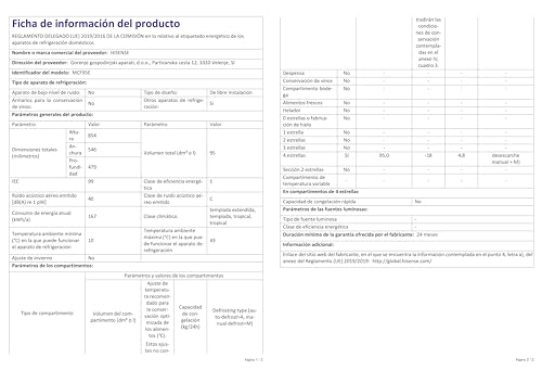 Hisense MCF95E Gefrierschrank, 95 l, leise, 40 dB, Weiß, 54,6 x 47,9 x 85,4 cm