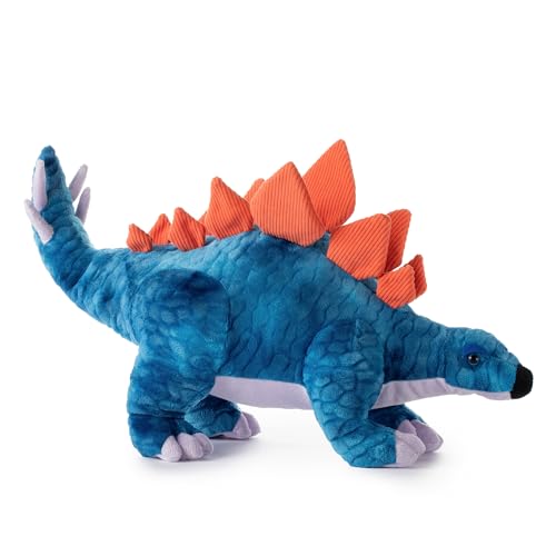 The Petting Zoo Stegosaurus Stuffed Animal Plushie, Gift for Kids, Dinosaur Animals, Blue Dinosaur Plush Toy 22 inches
