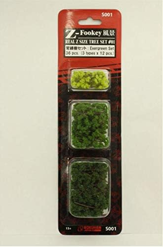 Rokuhan Z Scale Evergreen Trees Scenery Set A S001