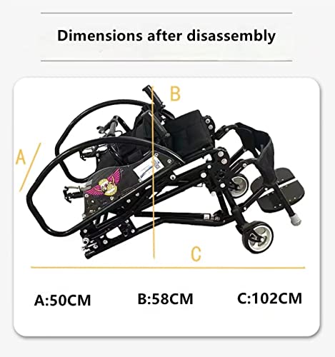 Manual Wheelchair Sports Wheelchair Walker Wheelchair Can Stand And Sit Foldable Suitable For Paraplegics (Size : Seat Width 40Cm) #TOP5