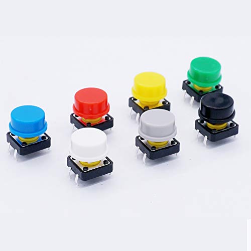Twtade 43237-2 70Pcs 4 Pin Tact Tactile Push Button Switch Momentary 12X12X7.3Mm thumb #4