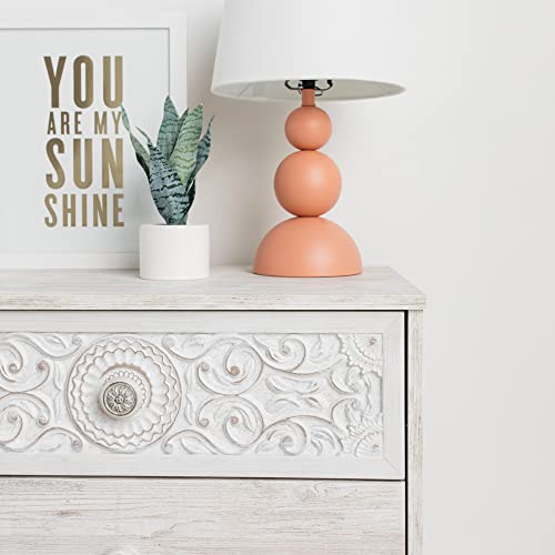 Signature Design by Ashley Paxberry Boho 3 Drawer Chest of Drawers, Whitewash - Image 2