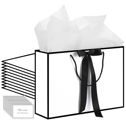 Sac cadeau mariage blanc fini les emballages ratés avec ce kit tout-en-un 10 sacs et soie