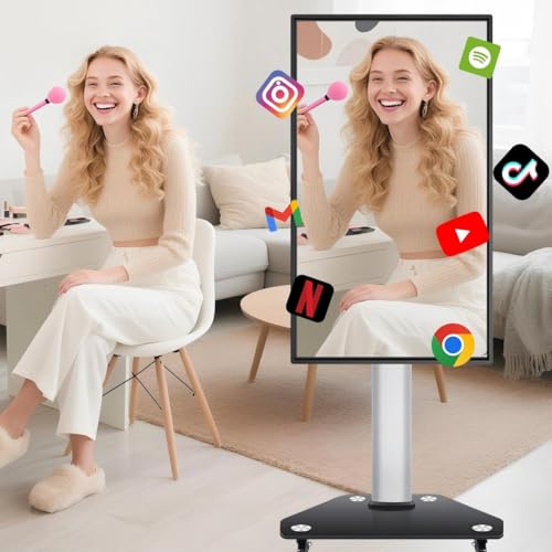 Image of JAV Smart Board Portable Stand for 43-55 Inch, Interactive Whiteboard Stand with Four Lockable Wheels, Height Adjustable Mobile Cart for Office Classroom