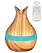 Produktbild Aroma Diffuser, Brilex 300ml Ultraschall Öl Diffusor Holzmaserung Luftbefeuchter Duftzerstäuber Humidifier Aromatherapie mit Fernbedienung 7 LED Licht Nachtlicht für Babies Kinder Haus Yoga Büro