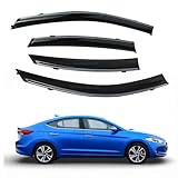 HEROFFIX 1 Set Fensterabweiser für Hyundai Elantra Limousine 2007-2010 Seitliche Fensterabweiser Schwarz