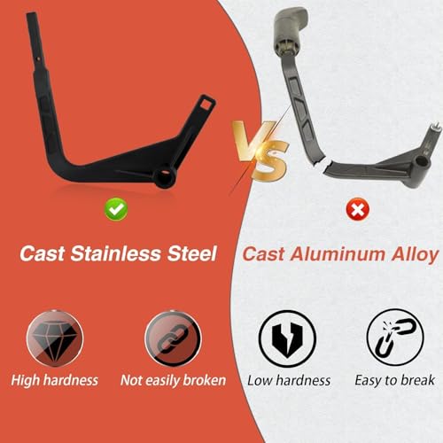 Image of Upgrade Stainless Steel Cast Gear Shift Shifter Lever Compatible with Polaris Ranger 1000 2018-2025 Polaris Pro XD 2019-2025 Replace # 5634266-458 5633821-458 5639439-458 (Matte Black)