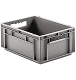 Die Kunststoffbox ist stapelbar und eignet sich somit perfekt zum Verstauen und Aufbewahren. Der Durchfassgriff der Box sorgt für einen einfachen und sicheren Transport.