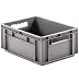Produktbild SSI Schäfer EF 4170 Eurokiste Kunststoffbox Transportbox offen ohne Deckel, 400x300 mm, 15,7 l, 15 Kg Tragkraft, Made in Germany, Grau