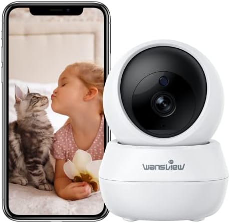 wansview Pet Camera Security Camera Indoor Wireless 2K for Pet/Dog/Cat/Nanny/Baby with Motion Detection, Indoor Home Camera with Phone app, Pan Tilt, SD Card&Cloud Storage, Compatible with Alexa