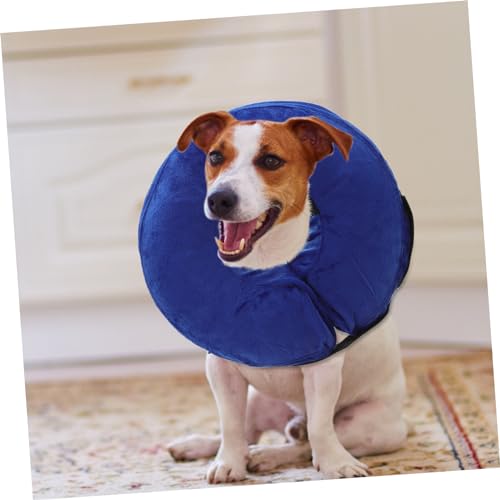 Cono protector ajustable y collar inflable para mascotas perros grandes postoperatorio 3