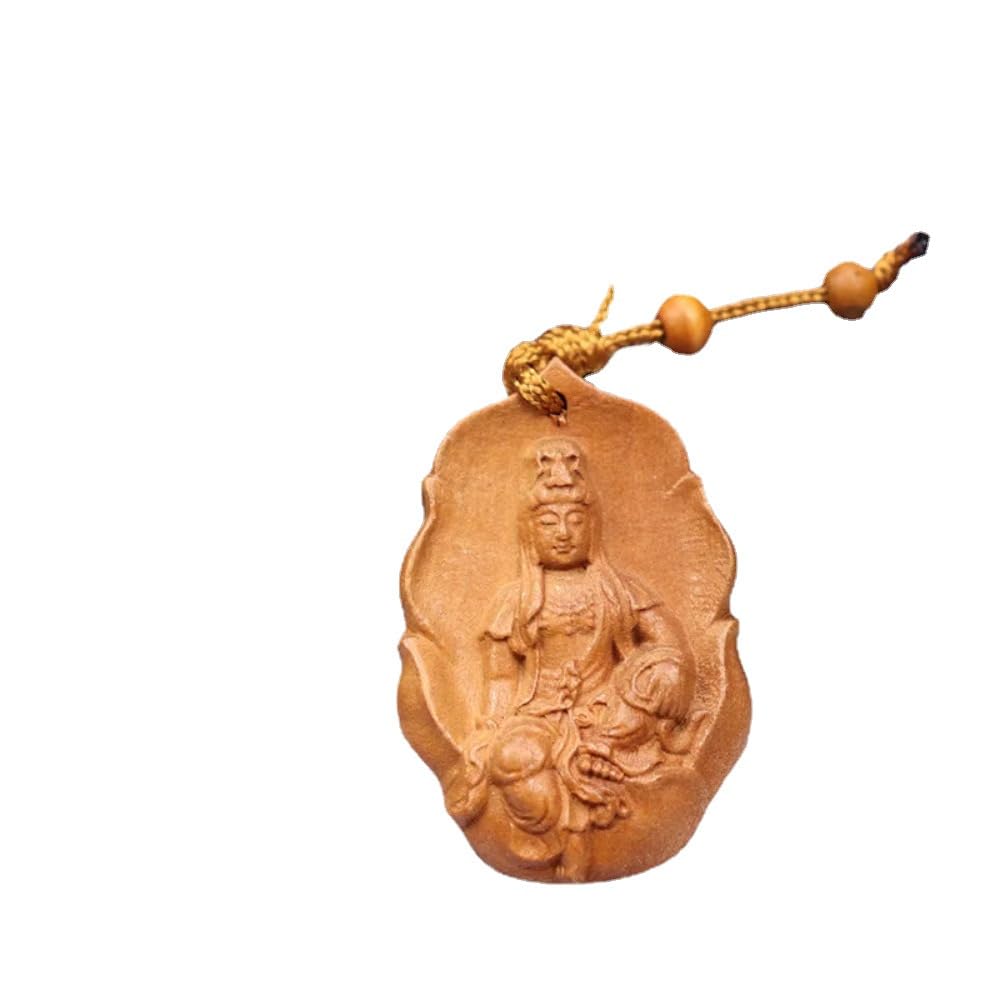 Religia Natural Wood Trójwymiarowy grawerowany breloczek Budda