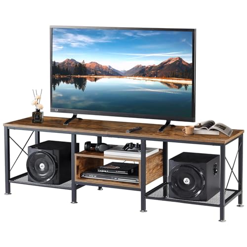 Recopilación de Centro de Entretenimiento Flotante Top 10. 45 FURRIFIC Mueble para TV 60 Pulgadas Moderno, Mesa para TV con Consola de 3 Niveles, Centro de Entretenimiento para TV, Estantes Almacenamiento Abiertos, para Sala de Estar,...