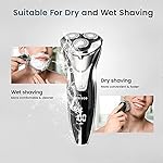 Phisco Men's Electric Shaver, Electric Wet and Dry Shaver with Replacement Blade net, 3D Rechargeable IPX7 Waterproof…