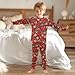 ODAWA Red Christmas Flowers Kids 3T 2 Piece Set Cotton Clothes Fall Outfits