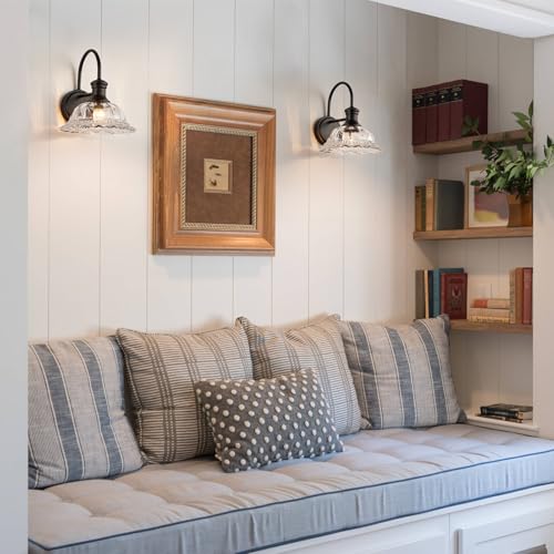 Image of HDDFL Wall Scones Matte Black Wall Lighting Fixture Modern Indoor Lamp for Bedroom Living Room Door Header