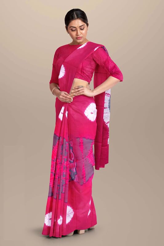Image of SURAJ INTERNATIONAL Printed Cotton Saree For Women With Blouse Piece | Ideal For Everyday And Office Wear