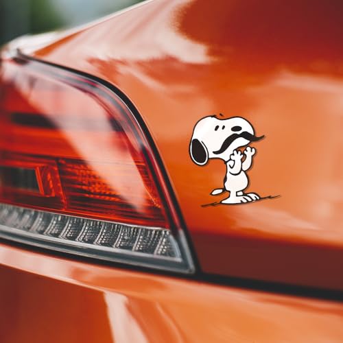 Vinilo de Snoopy con bigote resistente para decorar tu MacBook y coche 6
