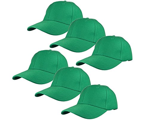 Image of Gelante Plain Blank Baseball Caps Adjustable Back Strap Wholesale Lot 6 Pack