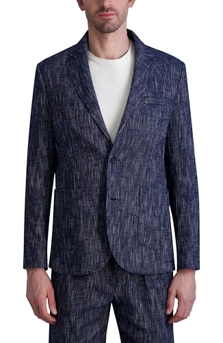 KARL LAGERFELD Men's 2 Button Long Sleeve Summer Blazer2