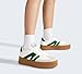 LUCKY STEP Women's Platform Gum Thick Sole Fashion Sneakers Classic Retro Rubber Low Top Casual Tennis Skate Walking Shoes(White/Green,7)