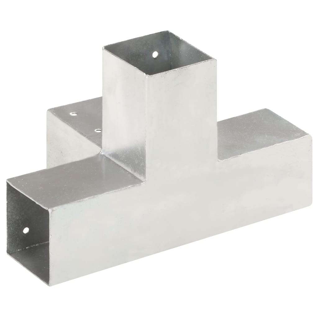 Mangloder Conector de postes en forma de X de metal galvanizado para vigas de madera de 71 x 71 mm, elemento de fijación para postes de vallas, travesaños, pestillo, soporte, soporte estable en