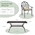 HOMTHING 5-Piece Cast Aluminum Outdoor Dining Table Set for 4 Person - 59.25" Large Dining Table with 2.35" Umbrella Holes & 4 Chairs with Seat Cushions