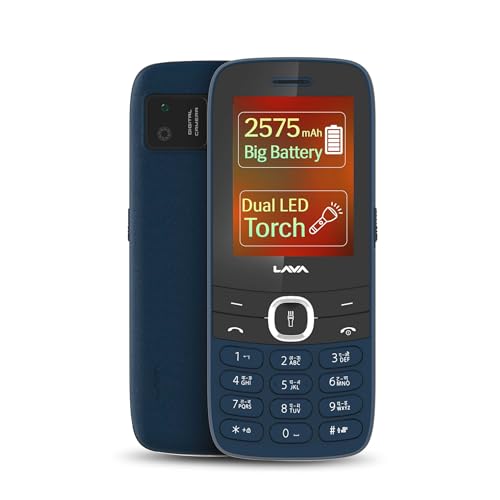 Image of Lava A7 Torch Dual Sim Keypad Mobile Phone (with Instant Slide Torch)| 2.4 inch Big Display | Powerful Battery Backup | Vibration Alert | Camera | Wireless FM & Bluetooth | Blue