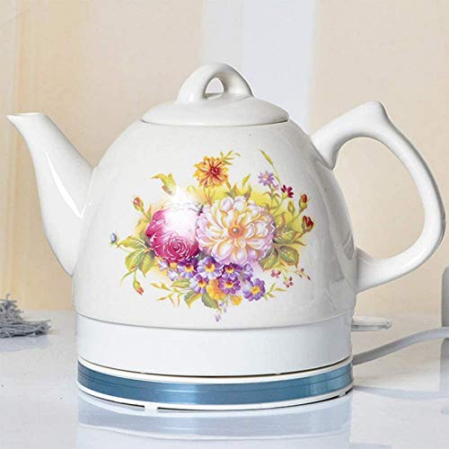 Tetera-jarra retro de cerámica inalámbrica con diseño exclusivo de un litro