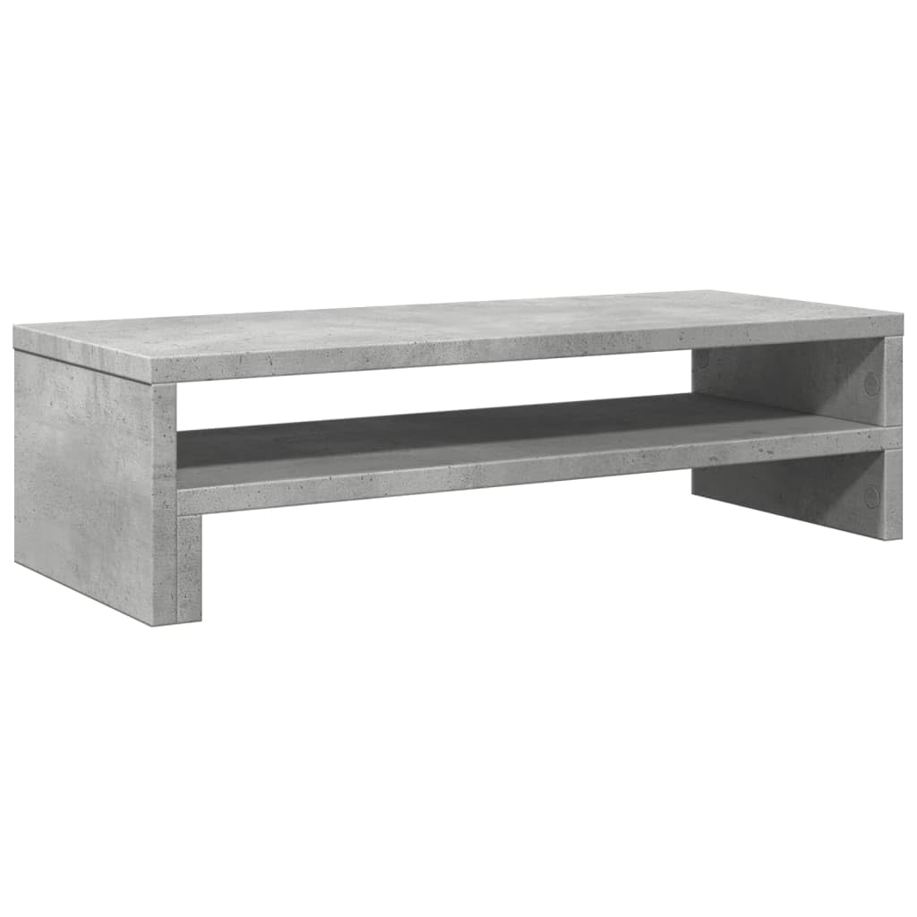 vidaXL Monitor Stand, Display Stand for Laptops Monitors, Computer Stand for Home Office, Monitor Stand Riser, Concrete Grey Engineered Wood