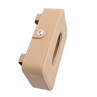 Cabilock Porta Fazzoletti Pu Pelle per Auto Scatola Rotonda per Carta