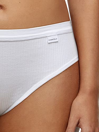 Chantelle Women's Cotton Comfort High-Cut Brief, White, Large #TOP2