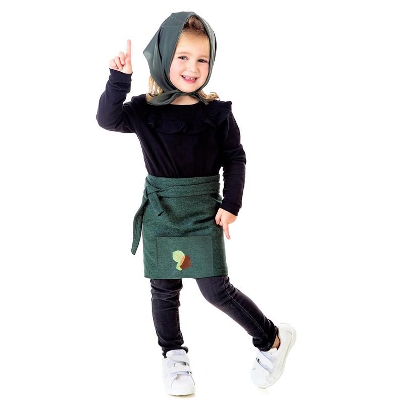 Creaciones Llopis Disfraz de Castañera Otoño Verde para Niña (7-9 años)