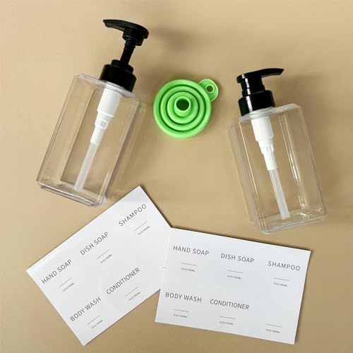 Lewistin DDDK002 Clear Soap Dispenser With Waterproof Labels, Plastic Hand Soap Dispenser thumb #6