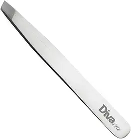 Pinça para Sobrancelhas Ponta Chanfrada de Alta Precisão, Profissional para Design de Sobrancelhas, Esterilizável em Autoclave