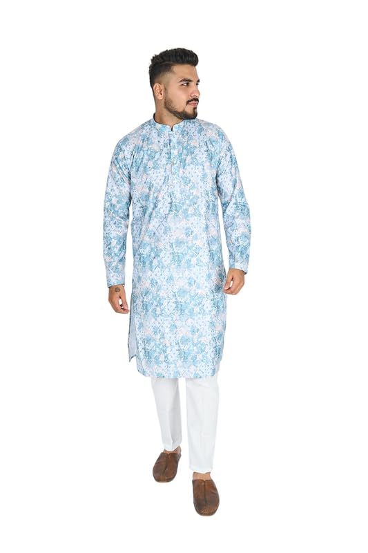 Men Embroided Kurta for Festivals and Weddings | Traditional and Soft Comfortable Fabric | Indian Ethnic for Puja, Parties and Celebrations-image-41