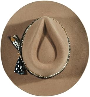 Vintage Mens Fedora Firm Wool Women Felt Panama Hat Classic Rancher Hats Wide Brim