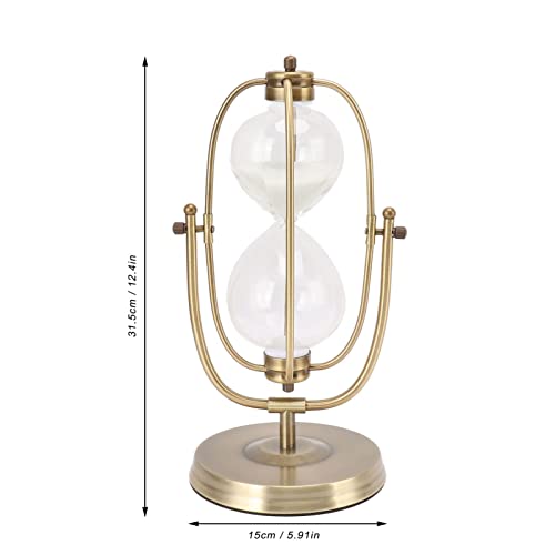 Ampulheta, Ampulheta de Vidro de Metal Vintage, Ornamento Decorativo para Sala de Estar (Grande 60 m