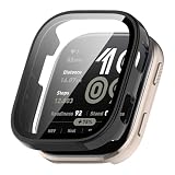 YealRed For Amazfit Bip 6 保護ケース 軽量 PC+強化ガラスカバー 9H硬度 取り付け簡単 一体型 全面保護 キズ防止 耐衝撃 HD高透過率 指紋防止 反射低減 Amazfit Bip 6 に対応 （ブラック）