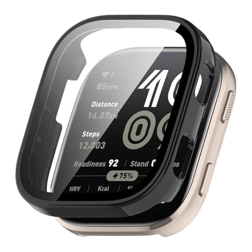YealRed For Amazfit Bip 6 �ی�P�[�X �y��PC�J�o�[ (�u���b�N) | 9H�d�x�����K���X�ی�J�o�[ �A�}�Y�t�B�b�g Bip 6 �ɑΉ� ��̌^�P�[�X ���t���ȒP �S�ʕی� �L�Y�h�~ �ϏՌ� HD�����ߗ� �w��h�~ ���˒ጸ