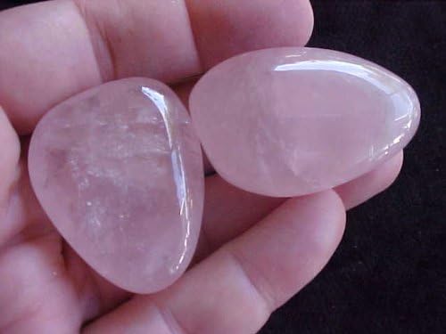 A8112 Gemqz Rosequartz Tumbled Polished Pair !!!
