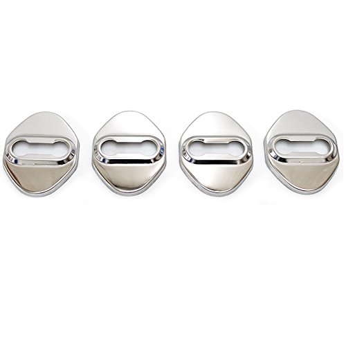 ホンダ ダイハツ スズキ 日産 マツダ ステンレス ドアロックカバー ストライカーカバー 4Pセット パーツアルファード30系 ヴェルファイア30系 プリウス50系 ノア80系 ヴォクシー80系 他 シルバー FJ4565-m