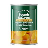 by Amazon Pfirsiche, Halbe Frucht in Apfelsaft aus Apfelsaftkonzentrat, 411g