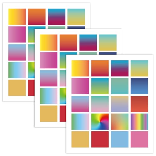 Image of 60 Pack Gradient Filter Screen Sheet Compatible for Casio AE-1200-20 Colorful Clear Decals - High-Definition Film for Watch Face Personalization