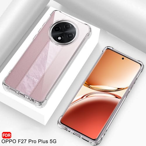 Image of TheGiftKart Crystal Clear Back Cover Case for Oppo F27 Pro Plus 5G | Shockproof Soft TPU Case | Cushioned Edges for Ultimate Protection Back Cover Case for Oppo F27 Pro Plus 5G (TPU, Transparent)