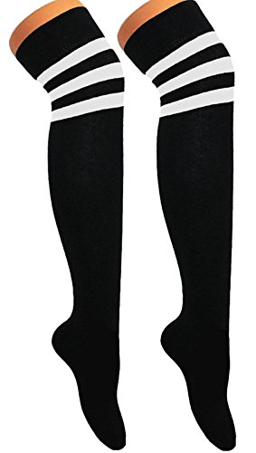 The Fancy Dress® New Girls Ladies Over The Knee Long Socks - Womens Thigh high Sock UK 4-6/USA 6.5-8.5