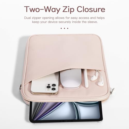 Image of Dadanism 13 Inch Tablet Sleeve Bag Carrying Case for iPad Pro 13 inch M5 /M4 2025 /2024, iPad Air 13 inch M4 /M3 2026 /2025, iPad Pro 12.9 inch, Galaxy Tab S10+ /S9 FE+ /S9+ 12.4 inch, Remarkable Paper Pro 11.8 inch, Pink