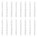 Craftdady About 90 Strands Iron Silver Twist Extender Chains 1.77-1.97 Inch Jewelry Necklace Bracelet Making Extension Tails Endings Ends Connectors